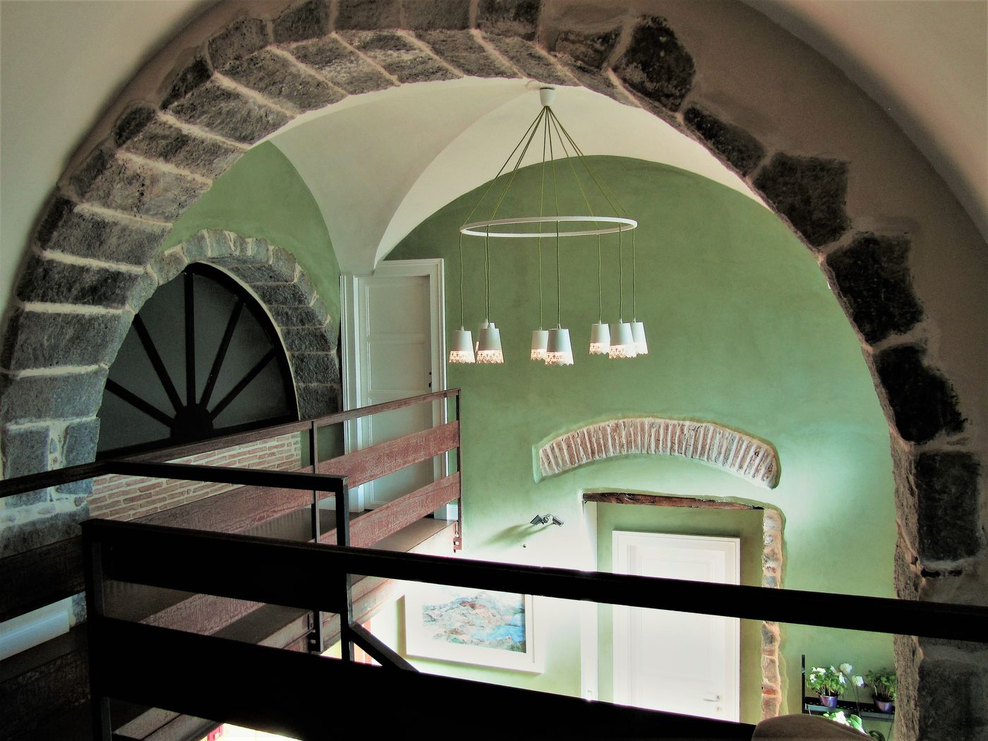 Gli archi del salotto al primo piano